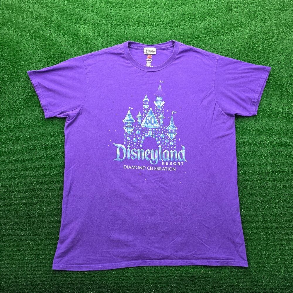 Disneyland Resort Tshirt Mens XL Purple Diamond Celebration 60th Anniversary